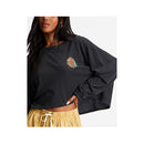 Billabong Women's Beach Boyfriend Long Sleeve Crop Top