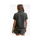 Rhythm Women's Linen Cuffed Button Up Shirt