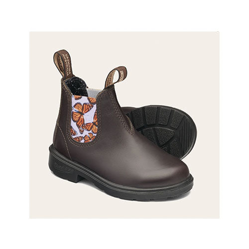 Blundstone 2395 - Kids Brown with Butterfly Lilac Elastic