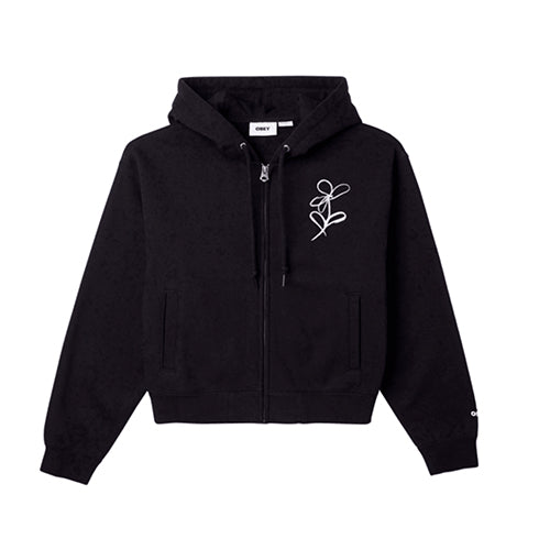 Obey W Chalk Writing Zip Hooded Fleece