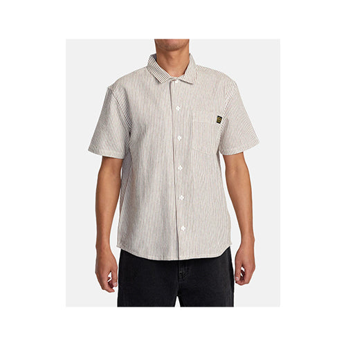 RVCA Men's Dayshift Striped Short Sleeve