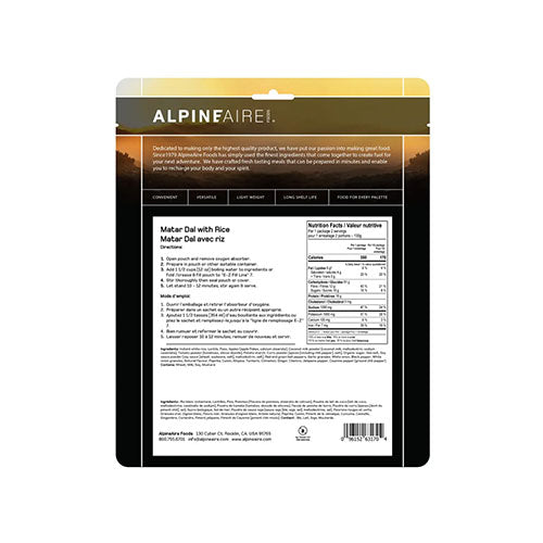 AlpineAire Matar Dal with Rice