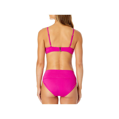 Anne Cole V Wire Elongated Underwire Top / Soft Hand High Waisted Bottoms