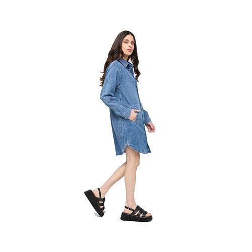 Duer Women's Performance Denim Light Shirt Dress