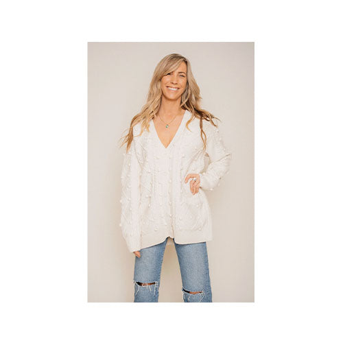 Jackson Rowe Unwind Pom Cardigan