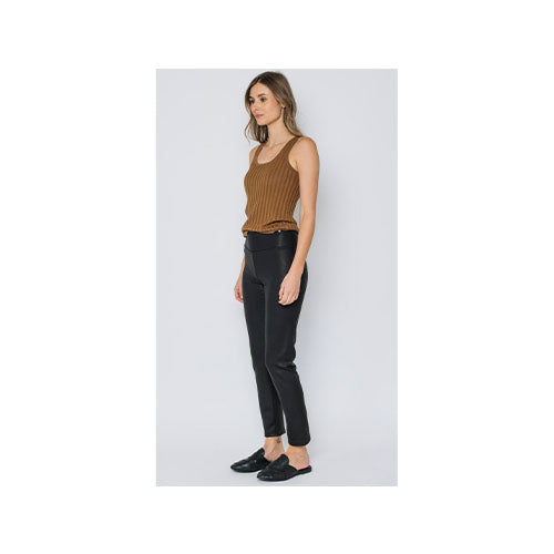 Orb Audrey Faux Leather Ankle Pant