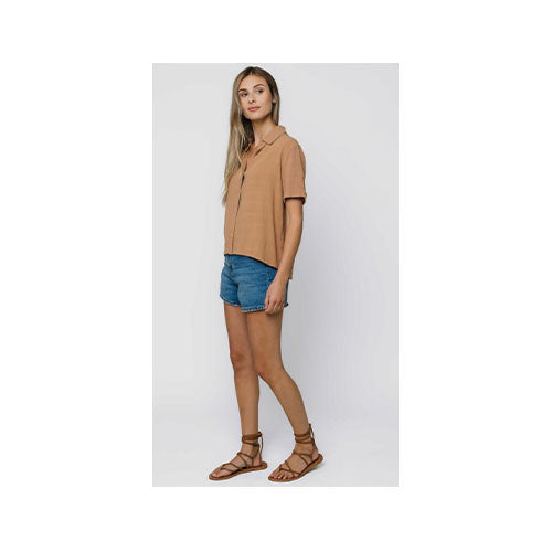 Orb Nina Roll Cuff Short Sleeve Shirt