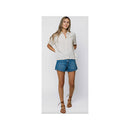 Orb Nina Roll Cuff Short Sleeve Shirt