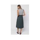 Orb Sally Button Front Midi Skirt