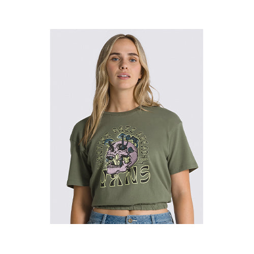 Vans Women's Crystal Skull Tie Tee