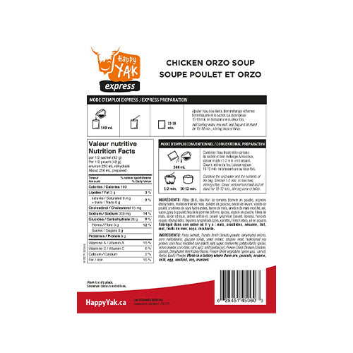 Happy Yak Chicken Orzo Soup