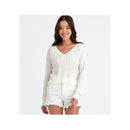 Orb Ava - Pointelle V-Neck Sweater