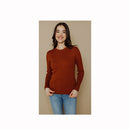 Orb Len-Slim Women's Rib Crew Pullover