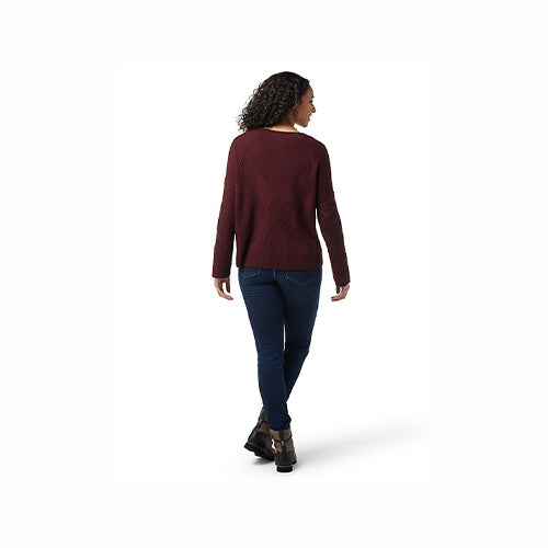 Smartwool Women's Shadow Pine Cable V-Neck Sweater