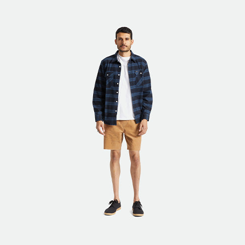 Brixton Men's Bowery Stretch L/S Crossover Flannel