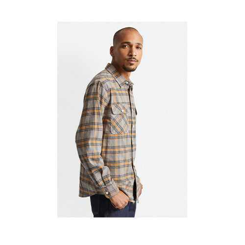 Brixton Men's Bowery Stretch L/S Crossover Flannel