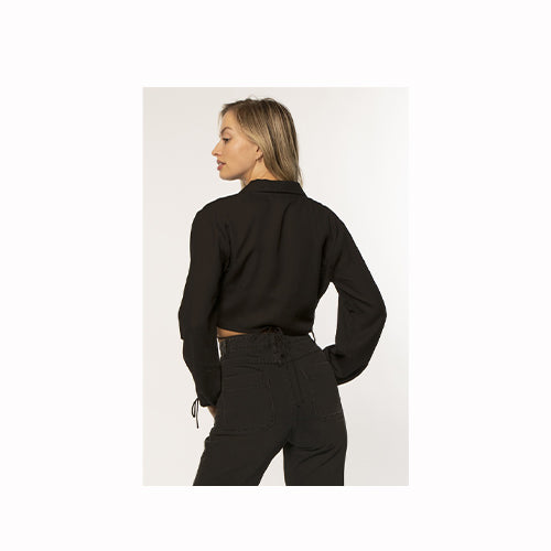 Amuse Society Women's Cheers Long Sleeve Woven Top