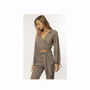 Amuse Society Women's Cheers Long Sleeve Woven Top