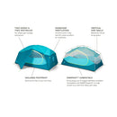 Nemo Aurora 2 Person Tent + Footprint