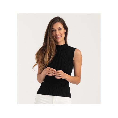 Orb Kimmie - Rib Knit Mock Neck Tank