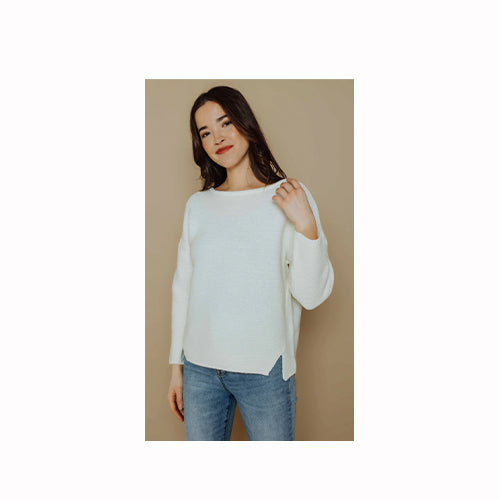 Orb Women's Mira-Wide Neck Slouchy Pullover