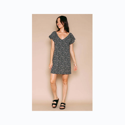 Orb Shelley Flutter Sleeve Dress