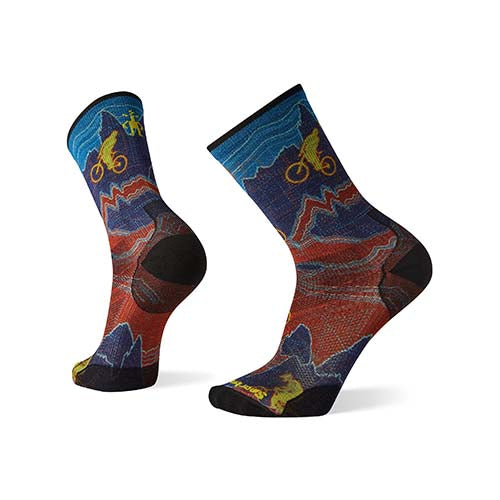 Smartwool PhD Cycle Ultra Light Divide Trail Print Crew