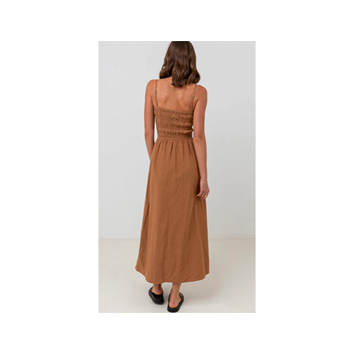 Rhythm Women's Classic Shirred Midi Dress