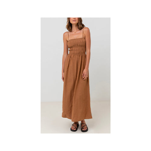 Rhythm Women's Classic Shirred Midi Dress