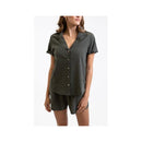 Rhythm Women's Linen Cuffed Button Up Shirt