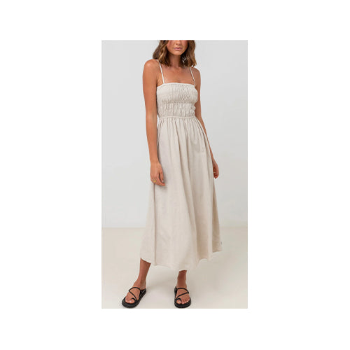 Rhythm Women's Classic Shirred Midi Dress